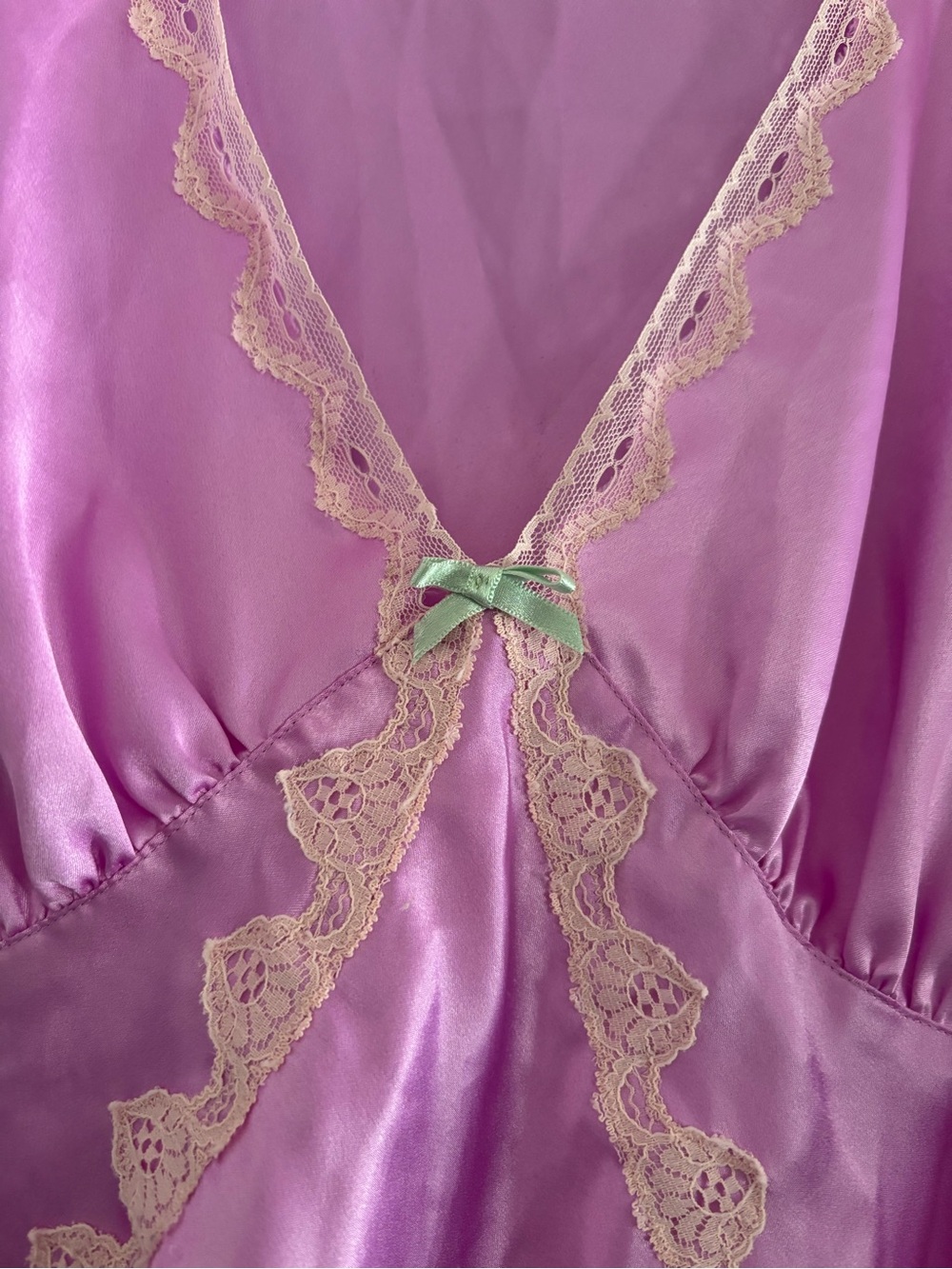 Betsey Johnson Camisole Large Lilac Satin Intimates - Picture 3 of 4